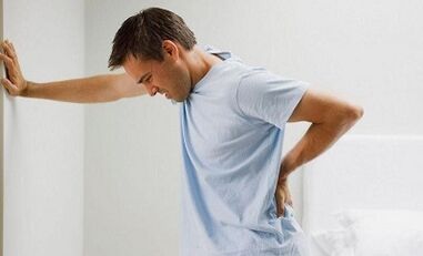 Projev bederní osteochondózy